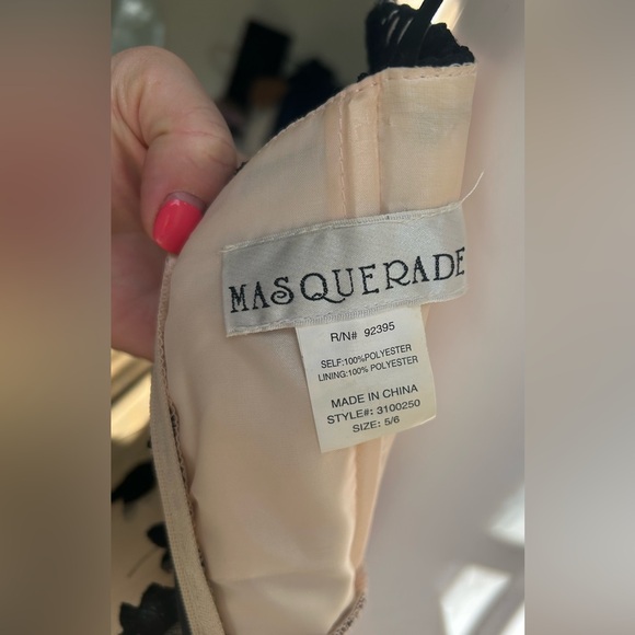 Masquerade strapless prom dress, Size 5/6. Worn once, Excellent condition. - Picture 5 of 7